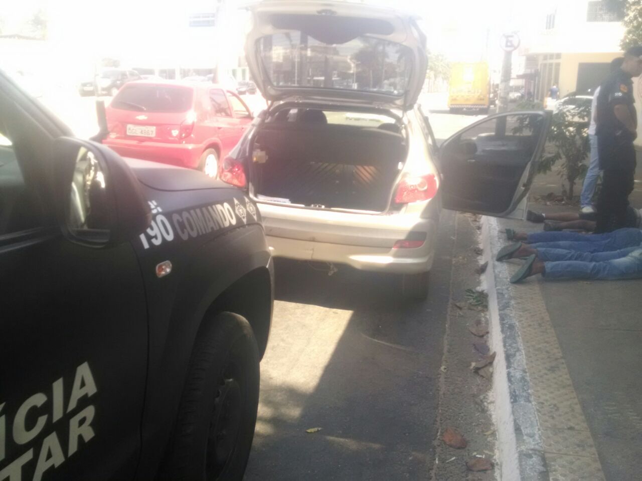 Quadrilha foi identificada pela Rotam durante patrulha no Jardim América | Foto: Divulgação/PM