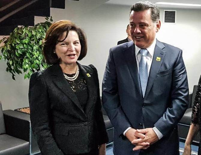 Procuradora Geral da República Raquel Dodge e governador de Goiás Marconi Perillo | Foto: Reprodução