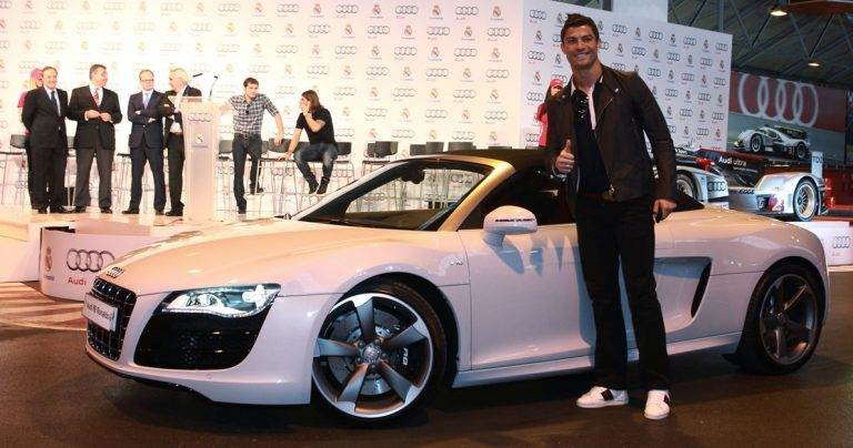 Cristiano Ronaldo tem parceria com a Audi, o que ajuda na coleção | Foto: Reprodução