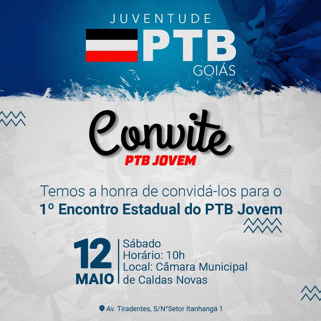 1º Encontro Estadual do PTB Jovem será em Caldas Novas | Foto: Divulgação