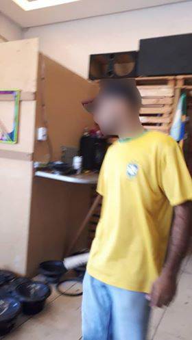 Leitora do Folha Z envia imagem de suspeito em loja próxima ao albergue em que ele mora | Foto: Leitora/ Facebook