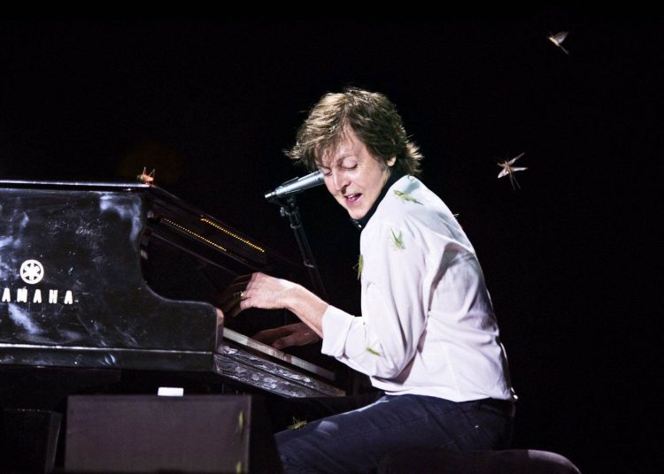Insetos pousaram em Paul enquanto ele tocava piano /
Foto: MJ Kim/Paul McCartney Official