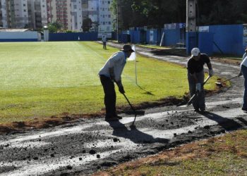 PISTA PAVIMENTADA É CONSTRUÍDA NO ESTÁDIO SERRA DE CALDAS