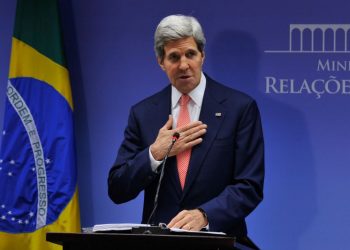 Brasília - Em visita ao Brasil, secretário de Estado dos Estados Unidos, John Kerry, concede entrevista