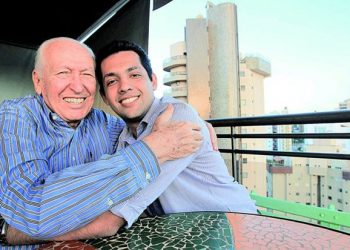 Nion Albernaz e seu neto: o vereador Thiago