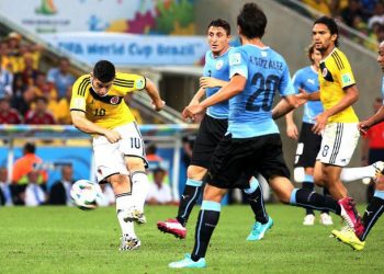 Golaço de James Rodríguez na vitória por 2 a 0 sober o Uruguai