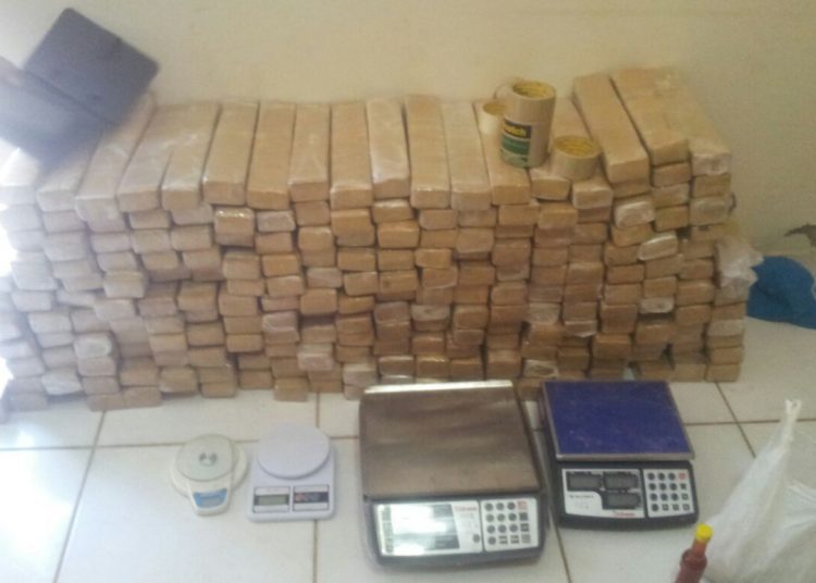 Drogas e balanças apreendidas pela polícia (Foto: Divulgação)