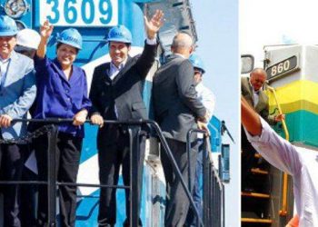 Ferrovia já foi inaugurada em 2010 pelo ex-presidente Lula (PT) e em 2014 pela presidente Dilma Rousseff (PT)