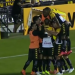 Jogadores do Criciúma comemoram o gol marcado pelo atacante Juba