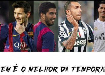 Neymar, Messi, Suárez, Tevez e Ronaldo são os favoritos na disputa (Foto: Montagem)
