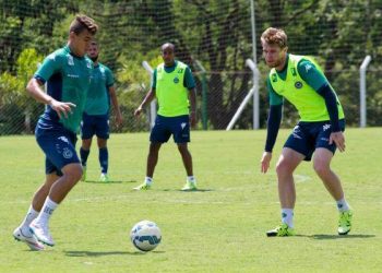 Jogadores treinaram firme neste final de semana (Foto: Divulgação site Goiás)