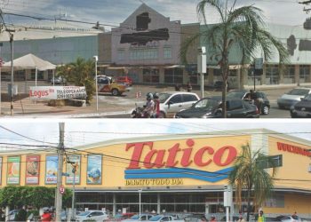 Veja o antes e depois do supermercado Tatico em menos de dez anos (Foto: Montagem)