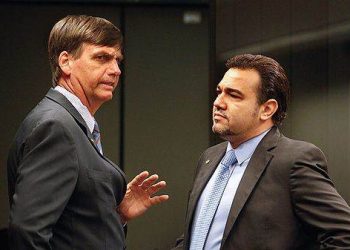 Jair Bolsonaro e Marco Feliciano, ambos do PSC (Foto: Reprodução)