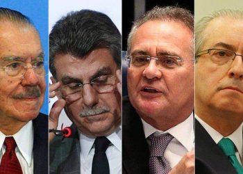 Sarney, Renan, Cunha e Jucá têm pedido de prisão em aberto (Foto: Reprodução)