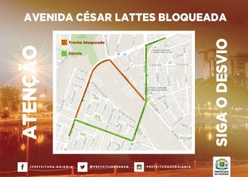 A Avenida César Lattes estará bloqueada por cerca de 60 dias | Foto: Divulgação / Prefeitura de Goiânia