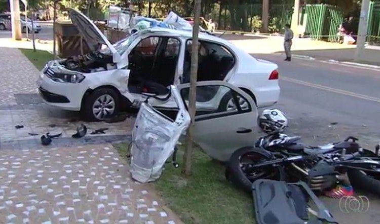 O vereador Paulo Borges estava dentro do veículo que sofreu um acidente no último sábado (9) | Foto: Reprodução / TV Anhanguera