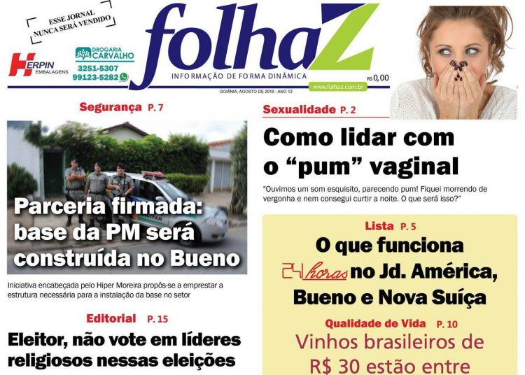 Folha Z impresso de agosto