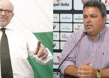 Diretor de futebol do Atlético Adson Batista e presidente do Goiás Sérgio Rassi (Foto: Reprodução)