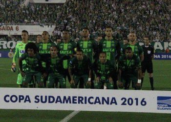 Elenco da Chapecoense em disputa Copa Sul-Americana 2016 (Foto: Giba Pace Thomaz/Chapecoense)