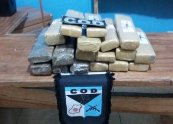 Tabletes de maconha foram encontrados com passageiro | Foto: Divulgação/PM