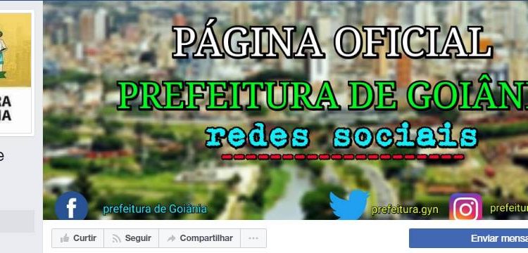 Página falsa posta como se representasse a Prefeitura de Goiânia | Foto: Reprodução/Facebook
