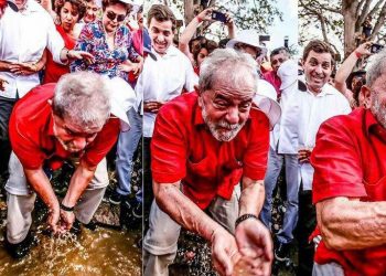 Lula voltou aos velhos tempos com o “banho de povo” na cidade de Monteiro (PB) | Foto: Reprodução/Stuckert