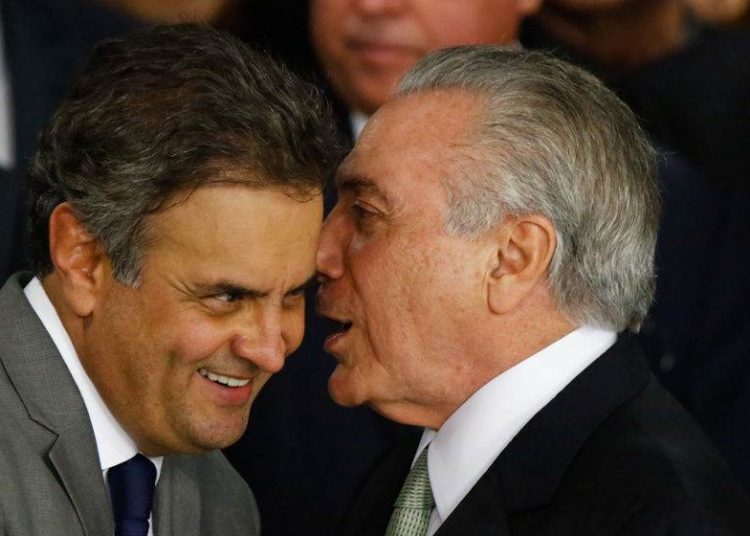 Ingênuos, senador Aécio Neves (PSDB) e presidente Michel Temer (PMDB) | Foto: Reprodução