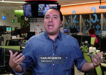 Comentarista do SporTV Carlos Cereto | Foto: Reprodução/SporTV