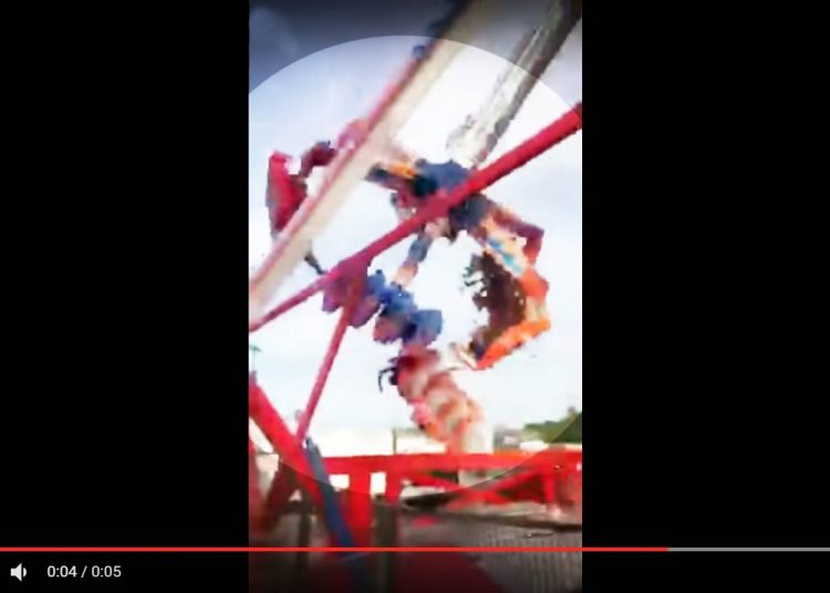 Acidente matou um e deixou outros sete feridos em parque de diversões nos EUA | Foto: Reprodução/YouTube