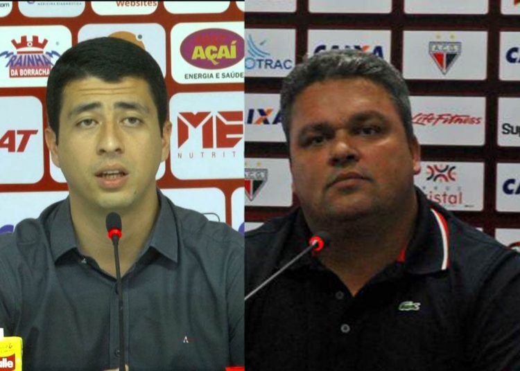 Diretores de futebol Felipe Albuquerque e Adson Batista, do Vila e do Atlético | Foto: Reprodução