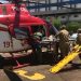 Corpo de Bombeiros usou helicóptero para realizar atendimento do adolescente | Foto: Divulgação / CBMGO
