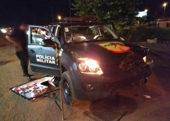 Em Luziânia, acidente com viatura da Rotam deixa vítima fatal | Foto: Reprodução/ WhatsApp