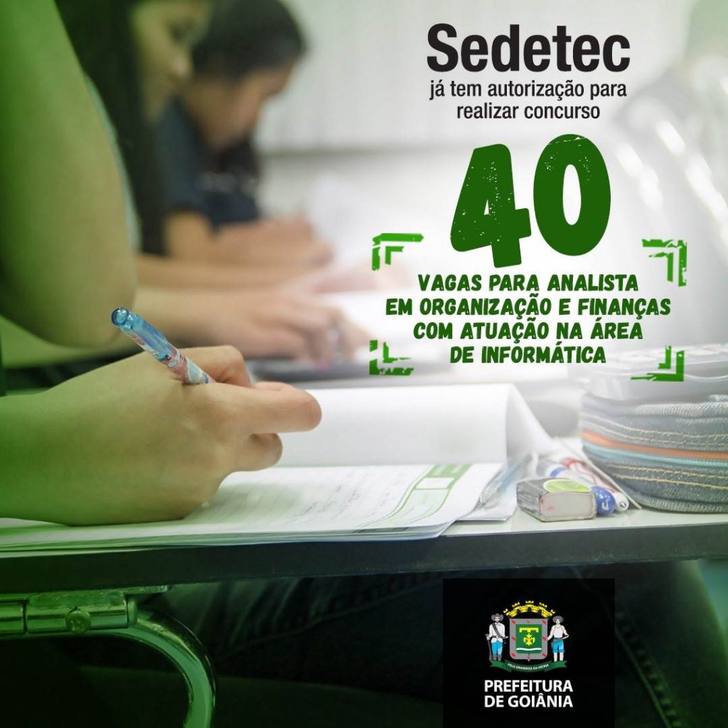 Arte de divulgação do concurso para Sedetec | Foto: Divulgação