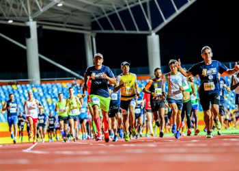 Registro da Corrida de Árbitros que percorreu vias importantes de Goiânia como a Leste-Oeste e a República do Líbano