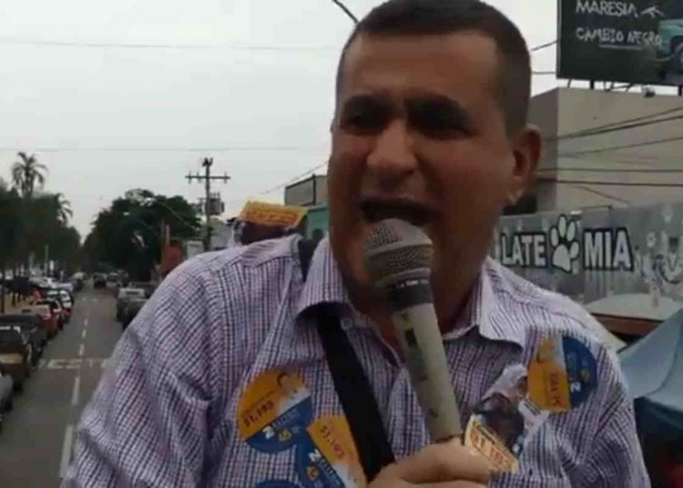 Candidato a deputado estadual, Ulisses Sousa defende Ponte da T-8 | Foto: Reprodução