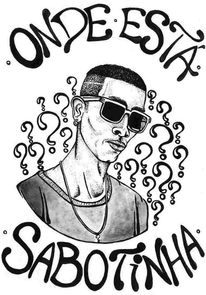 Campanha movida nas redes sociais para localizar o rapper Sabotinha | Arte: Heitor Vilela 