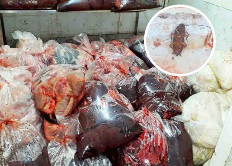 Carregamento de carne imprópria é apreendida em Goiânia nesta quinta-feira, 31 | Foto: Divulgação / PC