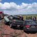 Os veículos envolvidos no acidente são de Brasília e São Paulo | Foto: divulgação
