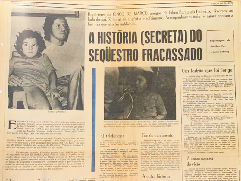 Jornais do Brasil reproduziram desfecho do sequestro à época | Foto: Reprodução