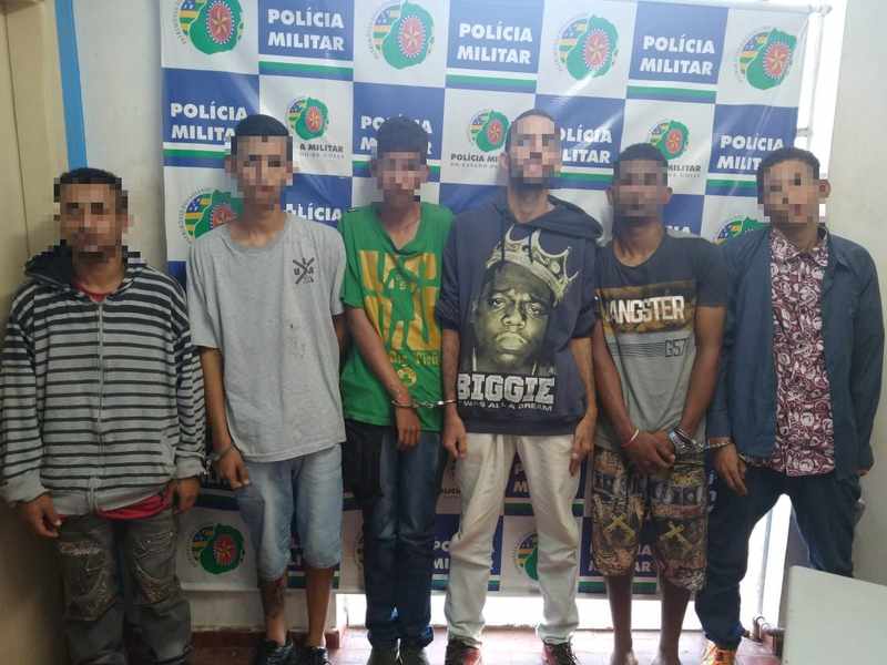 Grupo é preso após fazer arrastão no Aparecida é Show | Foto: Divulgação / PM