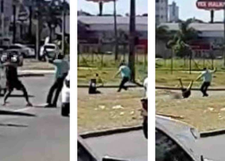 Briga de trânsito na Avenida Rio Verde Aparecida de Goiânia