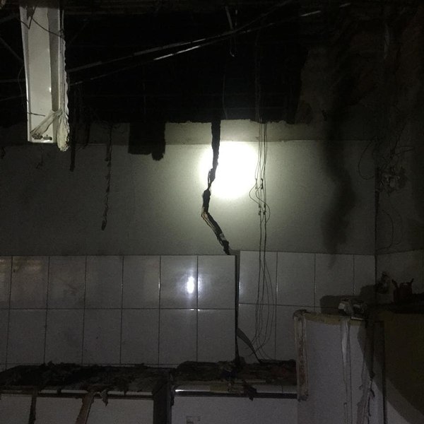 Escola Municipal Olentino Xavier da Costa, no setor Serra Dourada, em Aparecida, é destruída por explosão
