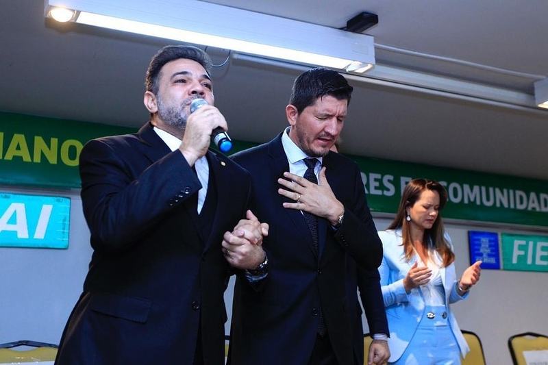 Ozair José, Glaustin e Caiado participam de evento com Marco Feliciano | Foto: Divulgação