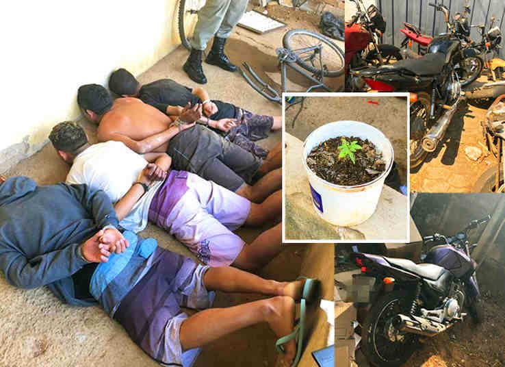 Suspeitos foram encontrados em residência no Cidade Livre | Fotos: Divulgação / PM
