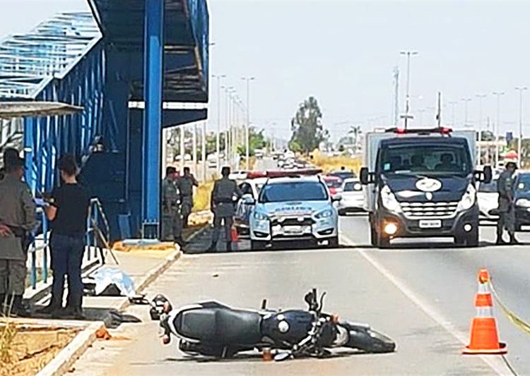 Motociclista trafegava no sentido Aragoiânia-Goiânia da GO-040, por volta das 8h, quando se acidentou | Foto: Reprodução