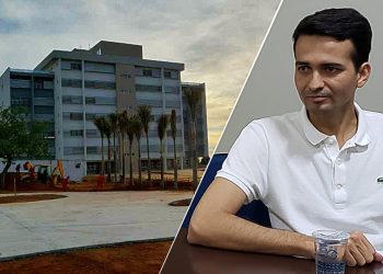 "Muitos vão entender como só mais 1 obra, 1 prédio bonito. Mas não é", disse Max Menezes sobre Novo Paço Municipal de Aparecida | Foto: Folha Z