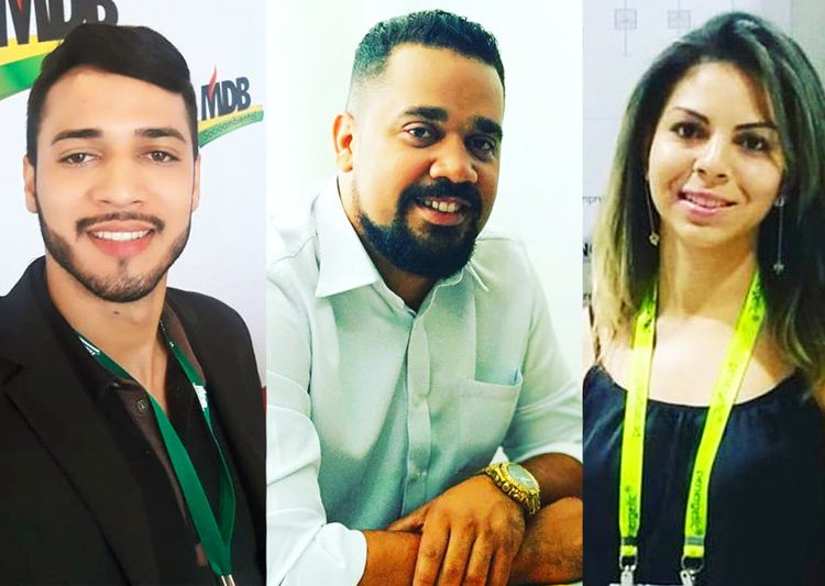Convenção Municipal da Juventude do MDB será realizada em Aparecida. Na imagem, Thiago Vale, Rogério Almeida e Amanda Costa | Foto: Reprodução
