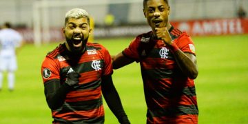 Gabigol e Bruno Henrique são destaques no ataque rubro-negro que encara o River Plate na final da Libertadores | Foto Alexandre Vidal / Flamengo