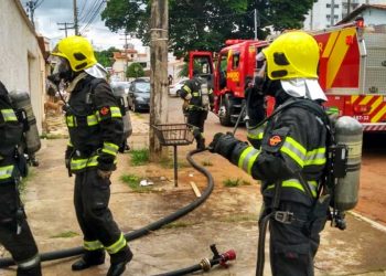 Casal teve 80% do corpos queimados em explosão de botijão de gás dentro de casa, no Setor Nova Suíça | Foto: Divulgação / Corpo de Bombeiros
