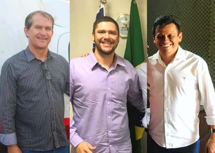 Base governista tem 3 principais nomes em Anicuns: Otaniel Brás (Cidadania), Jangular Filho (Cidadania) e Paulinho do Barreirão (DEM)